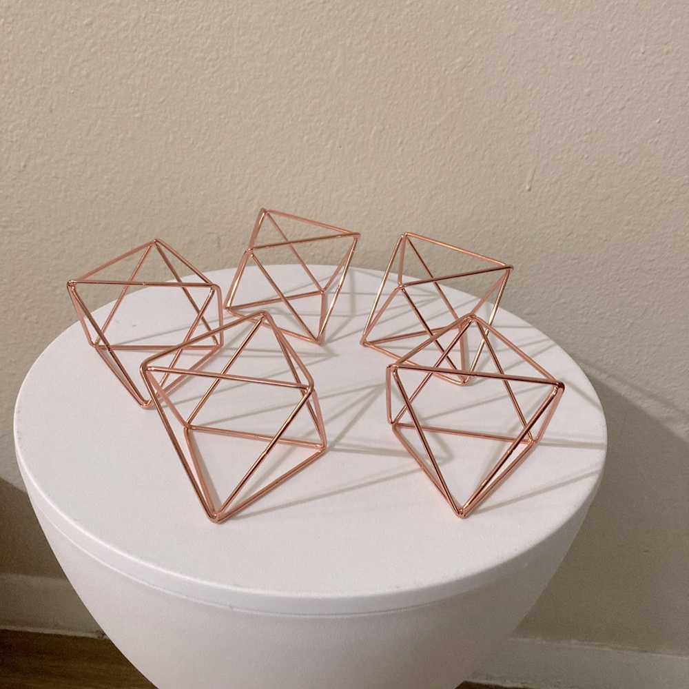 Mkono Rose Gold Airplant Holders (Set of 5)